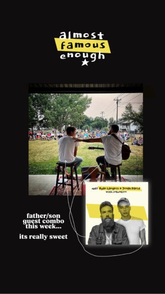 Almost Famous Enough music podcast ep27 Ryan Langlois + Jonah David, Oct 30 social art